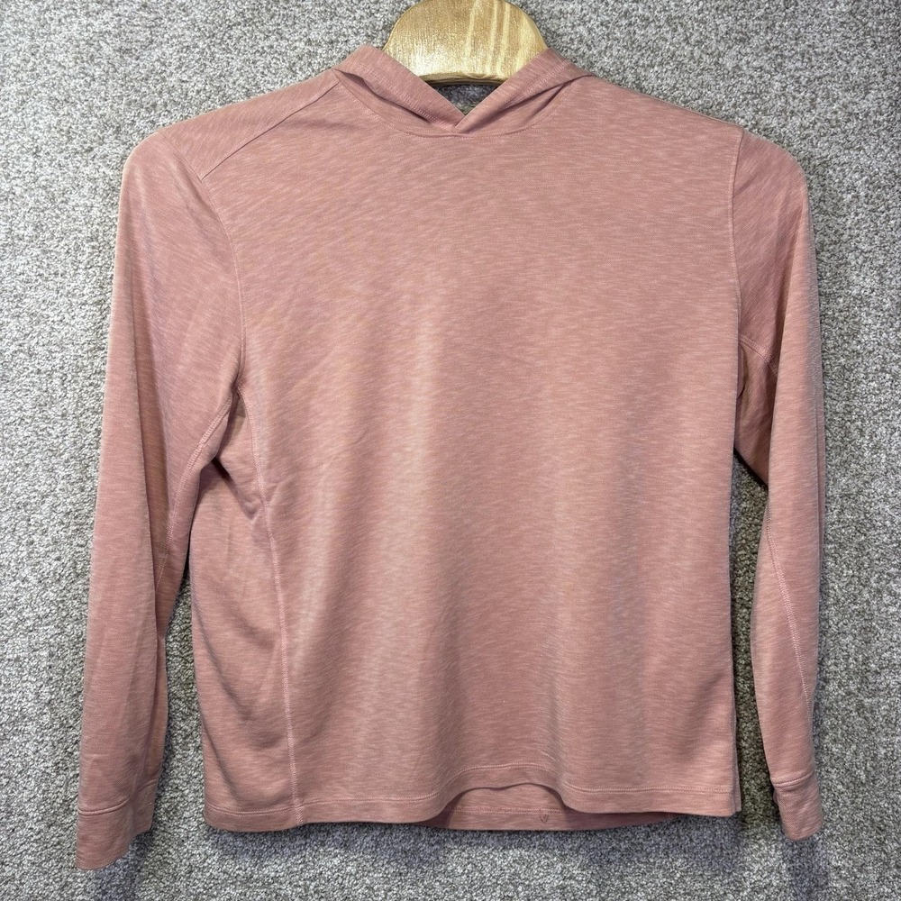 Johnston & Murphy Hoodie Mens Large Pink Lightweight Jersey Pullover Sweatshirt